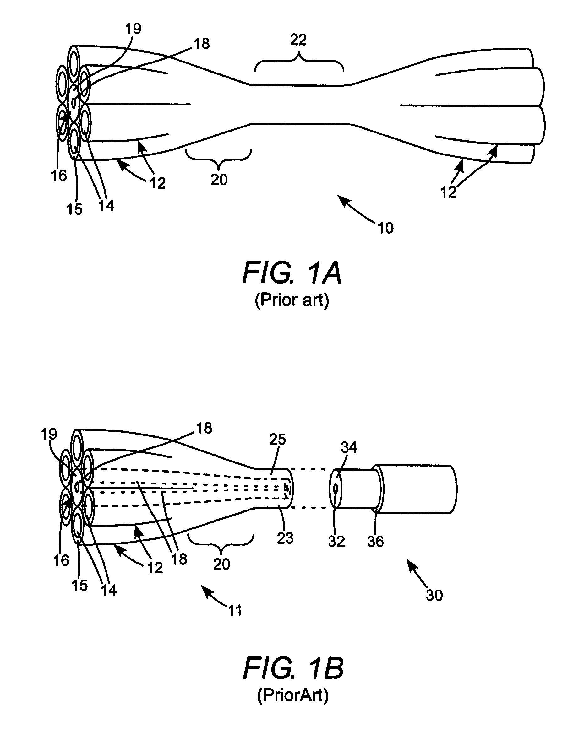 Method for manufacturing a multimode fiber pump power combiner