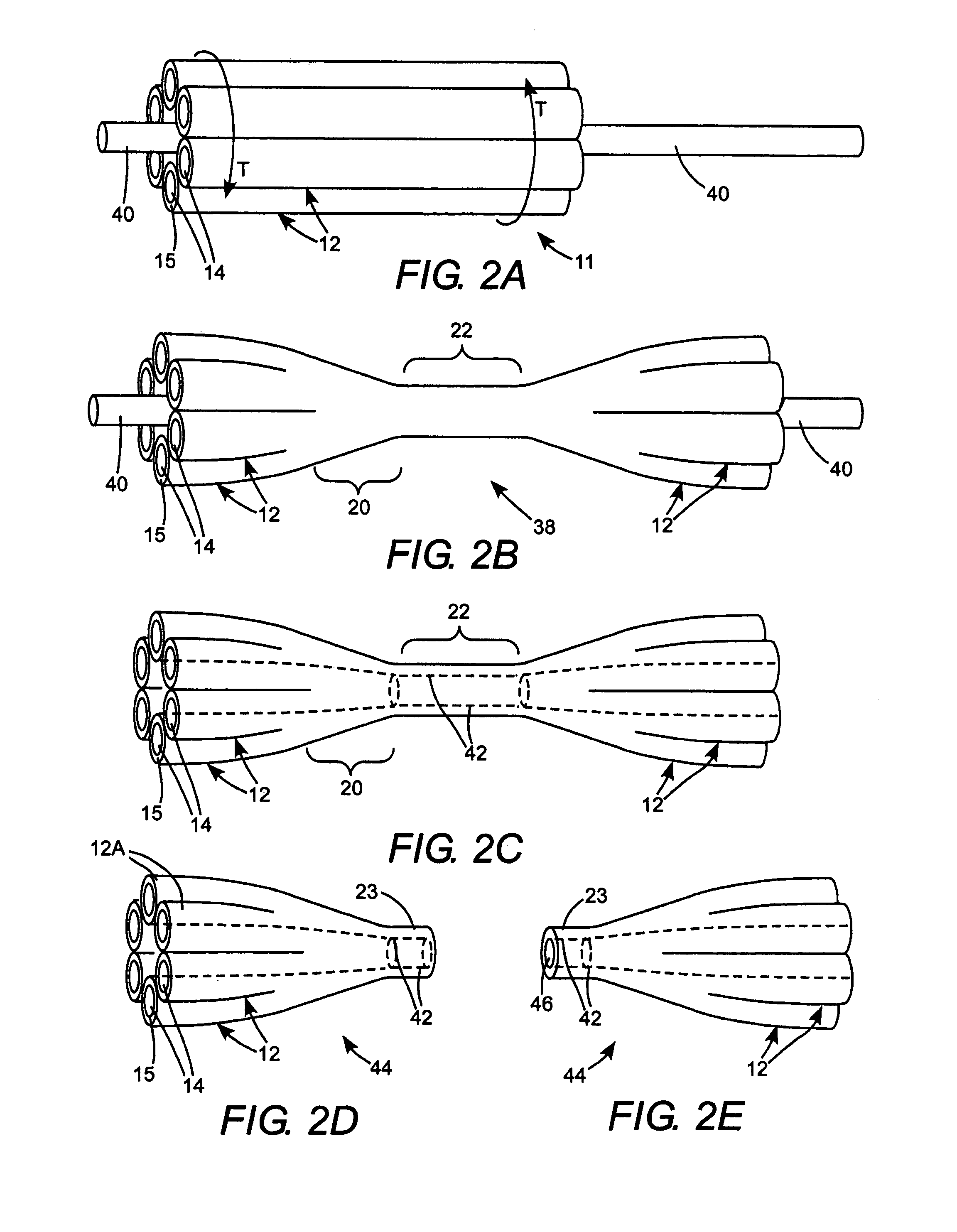 Method for manufacturing a multimode fiber pump power combiner