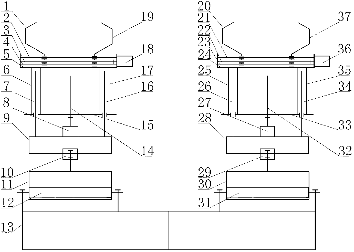 Overturning and climbing robot with two telescopic arms