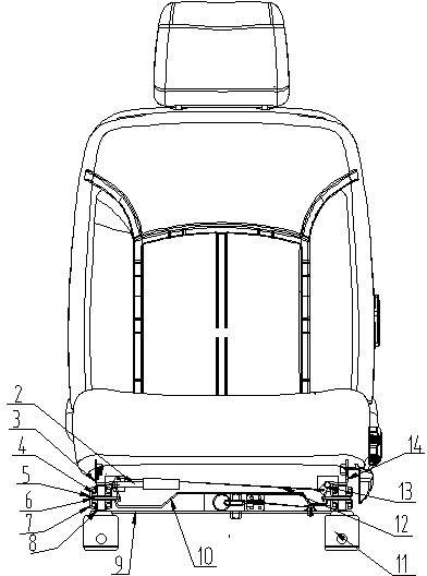 Safe automatic regulation mechanism for automobile seat