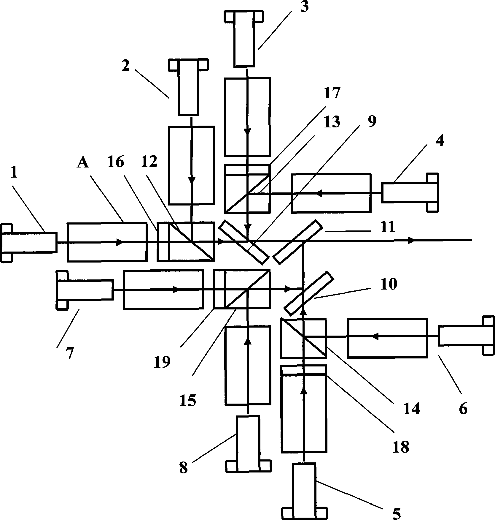 High-power semiconductor laser beam composite apparatus