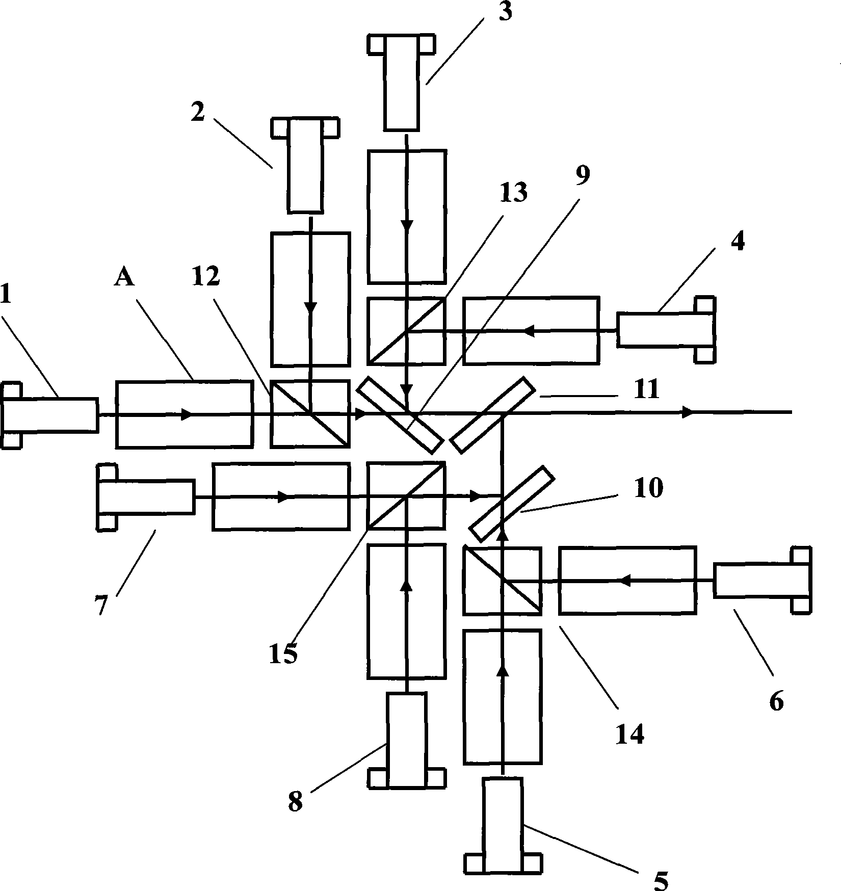 High-power semiconductor laser beam composite apparatus