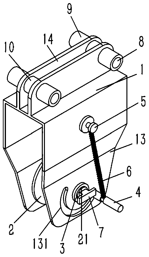 Overturning clamp for packaging chip