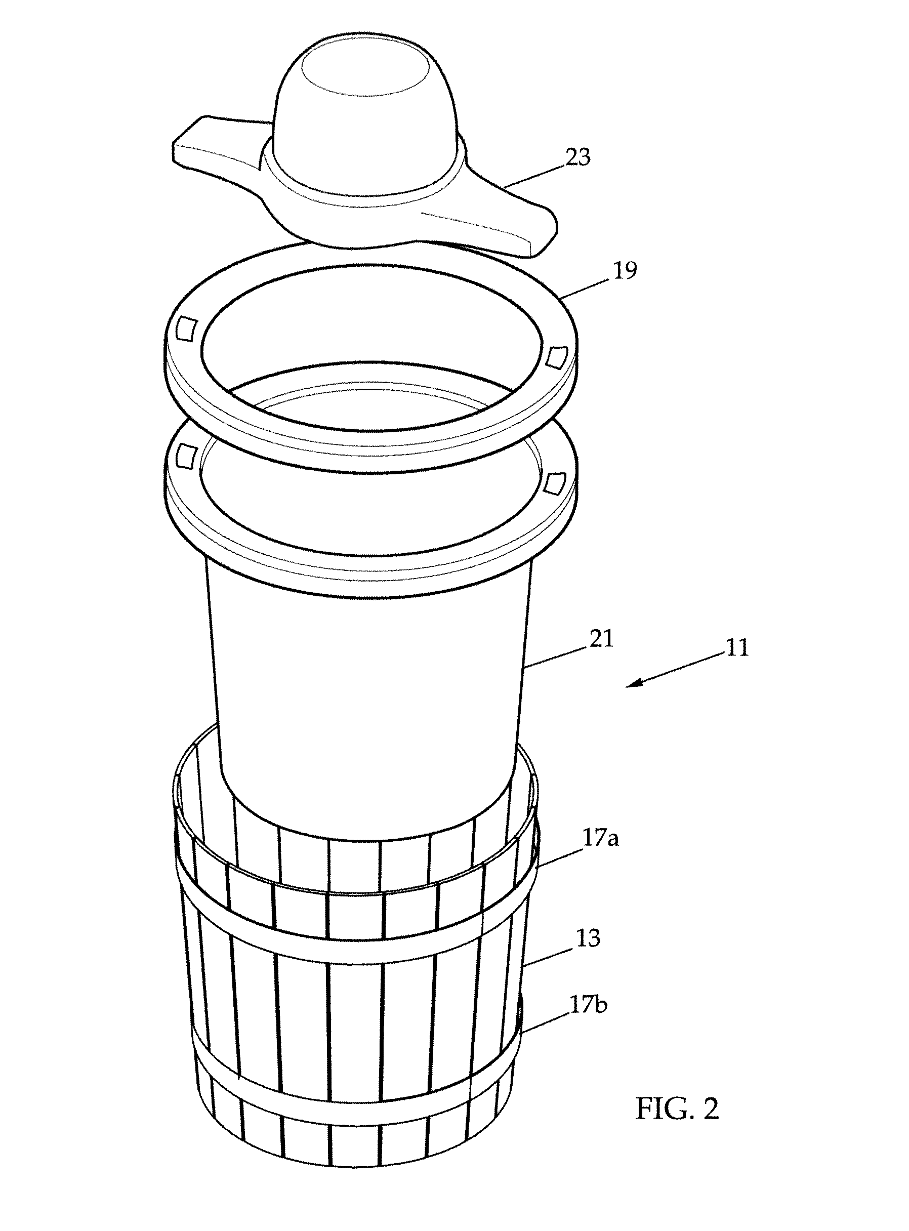 Wooden ice cream maker