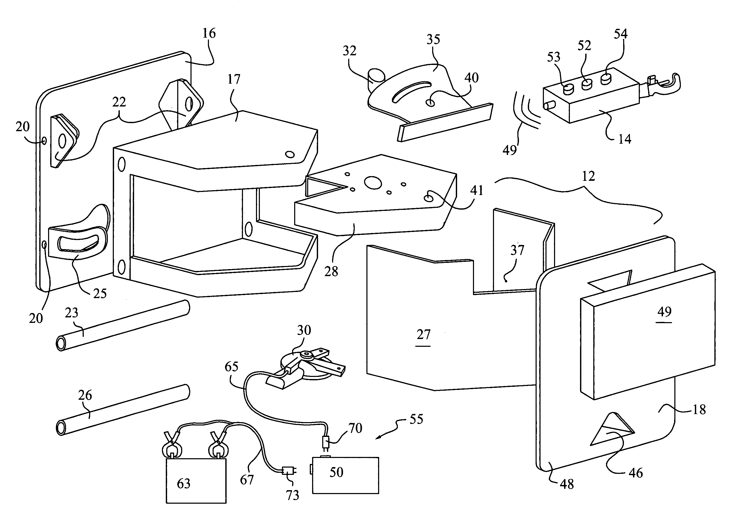 Remotely steerable mount for boat propulsion motor