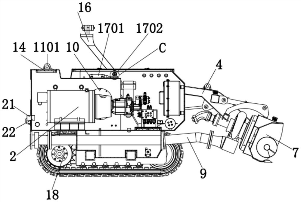 Drag suction type submersible dredging robot