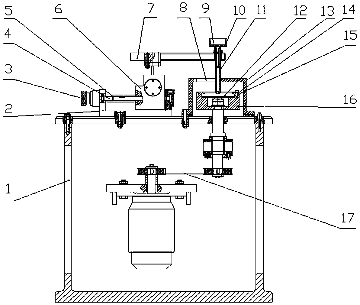 Pin disk friction tester