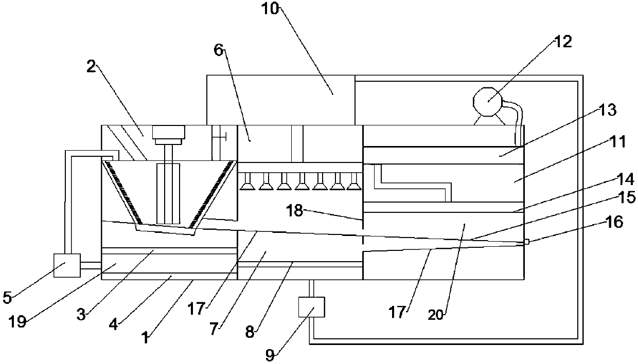 Blueberry cleaning machine with drying effect