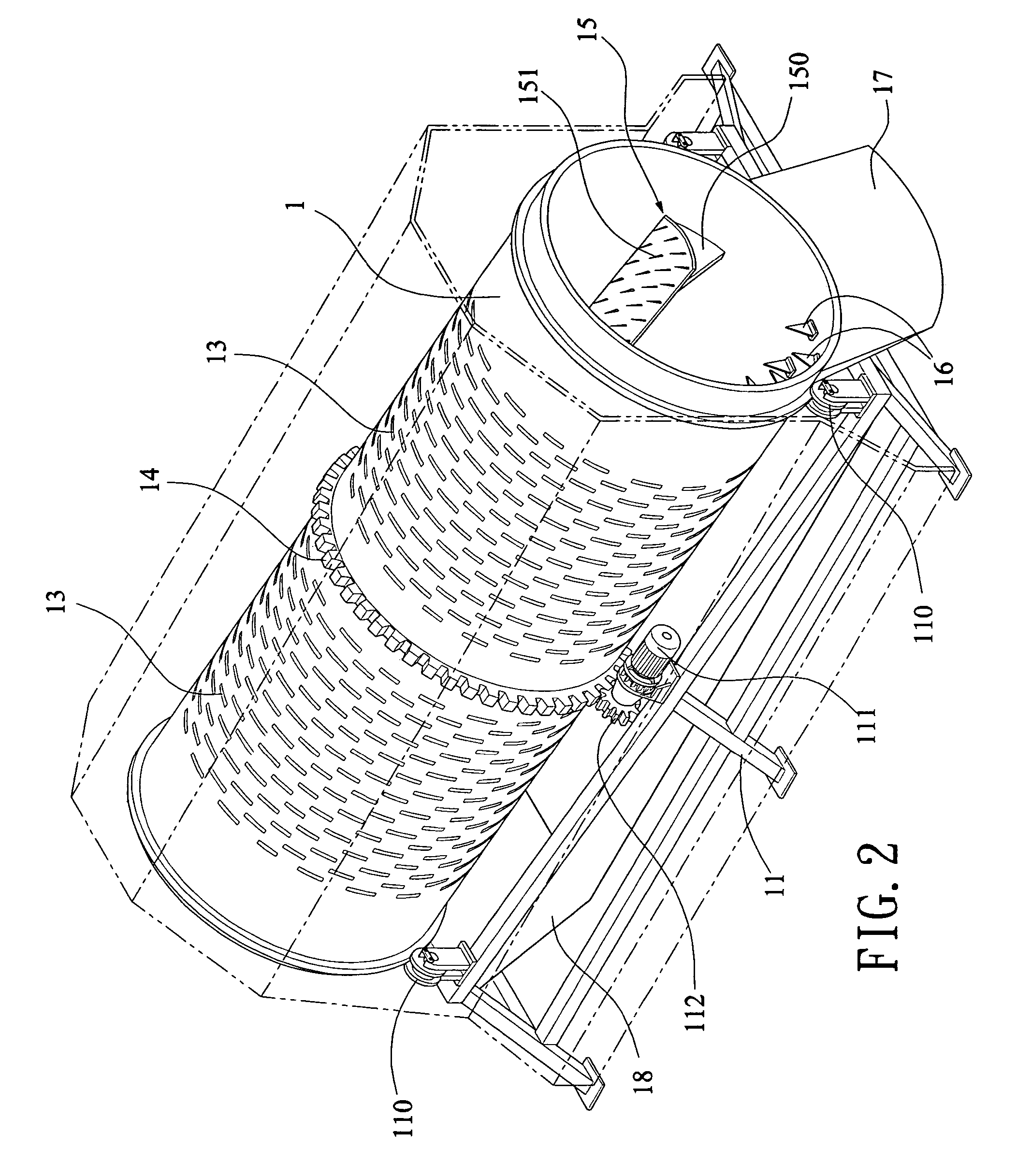 Apparatus for piercing garbage bags, washing materials released from the pierced garbage bags, and collecting nonrigid, elongate objects and powder