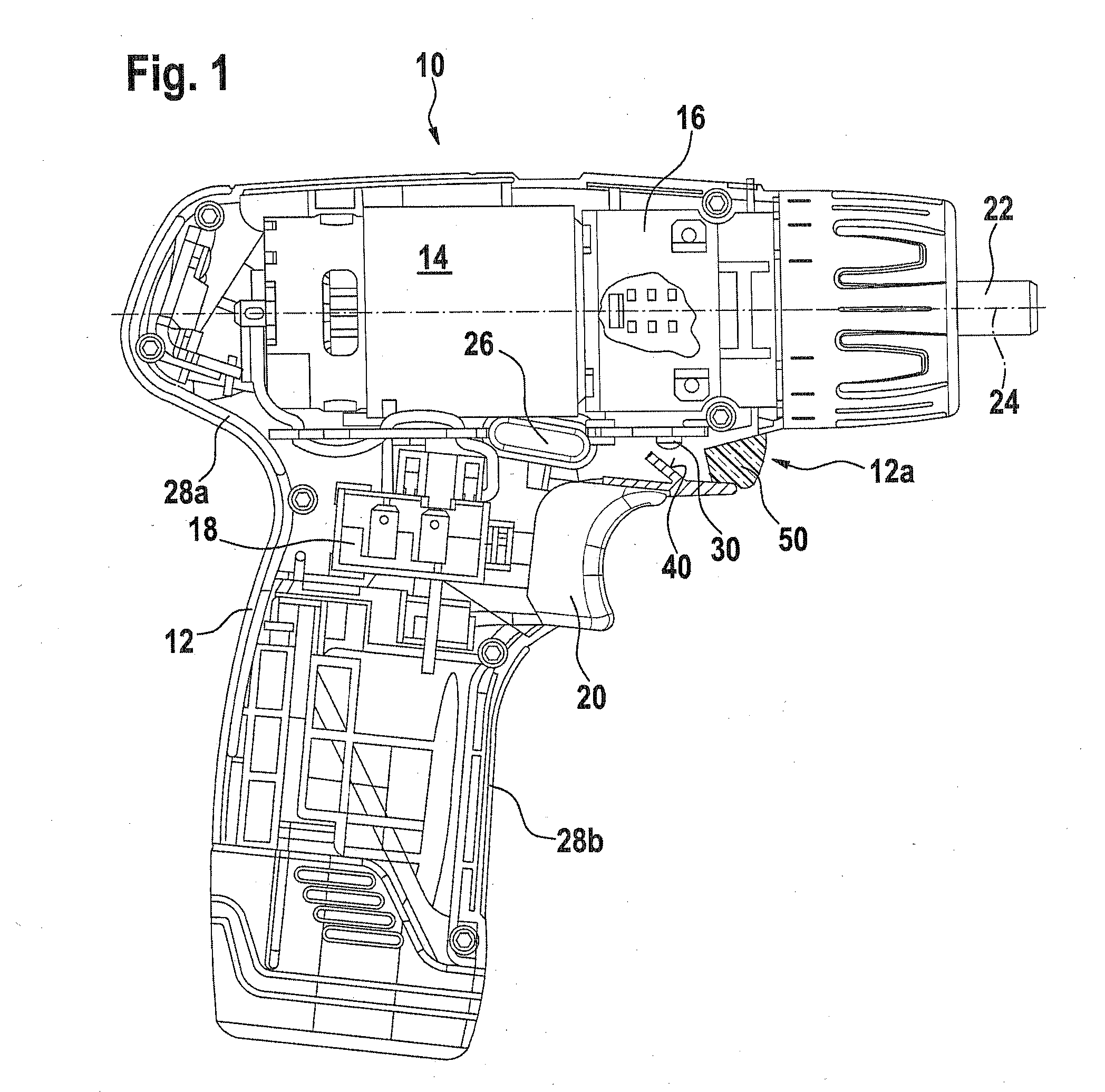 Power tool having a work field lighting system