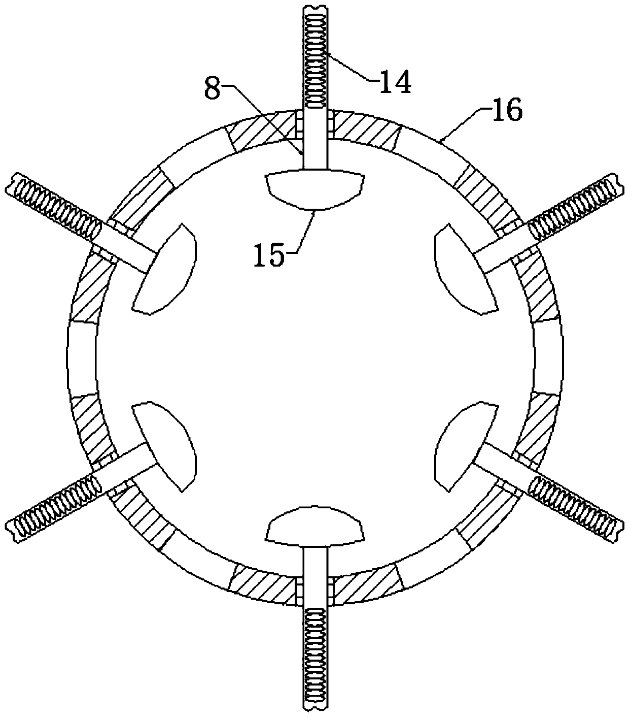 Equipment for removing cement on surfaces of steel pipes of scaffold for building