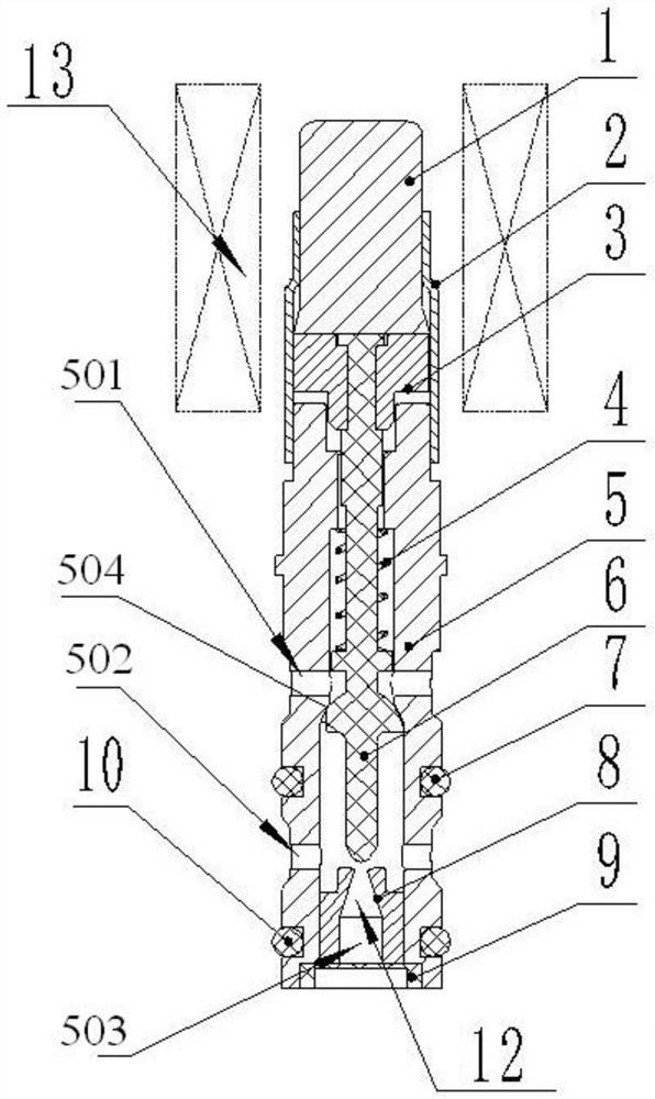 Hydraulic double-state electromagnetic valve for automobile braking system