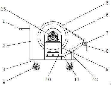 Wear-resistant flexible unwinding trolley for high-speed steel machining