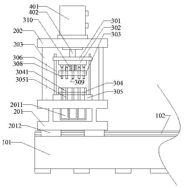 Continuous punching and shearing machine