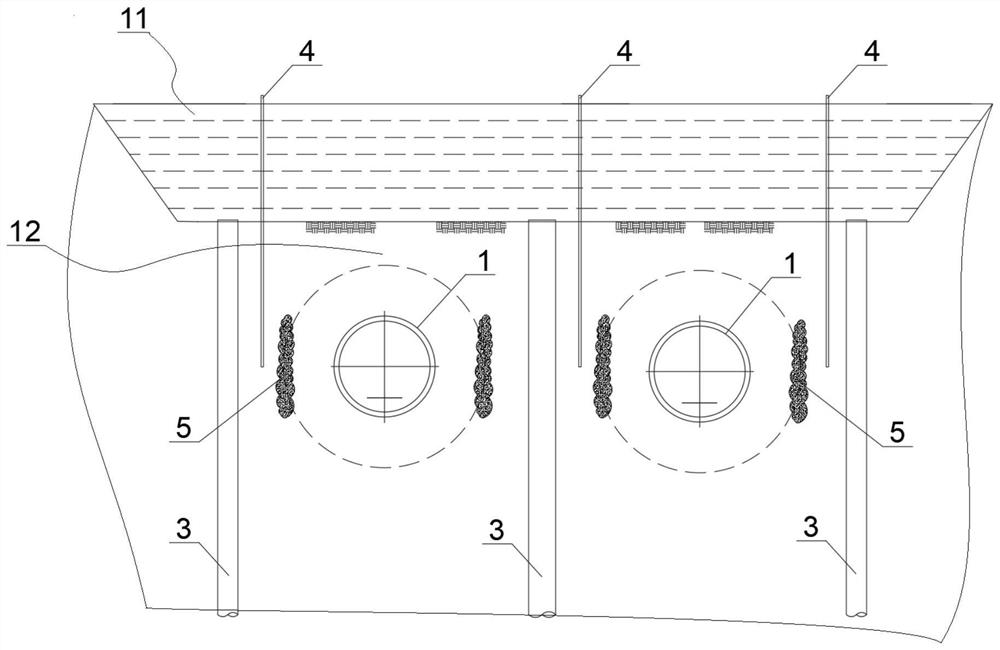 Underground structure upper soil body construction system and method