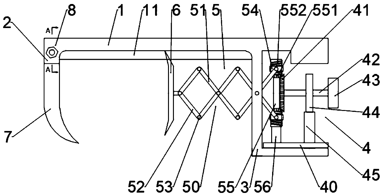 Angle-adjustable high-voltage line grounding wire clamp based on induced electric damage prevention