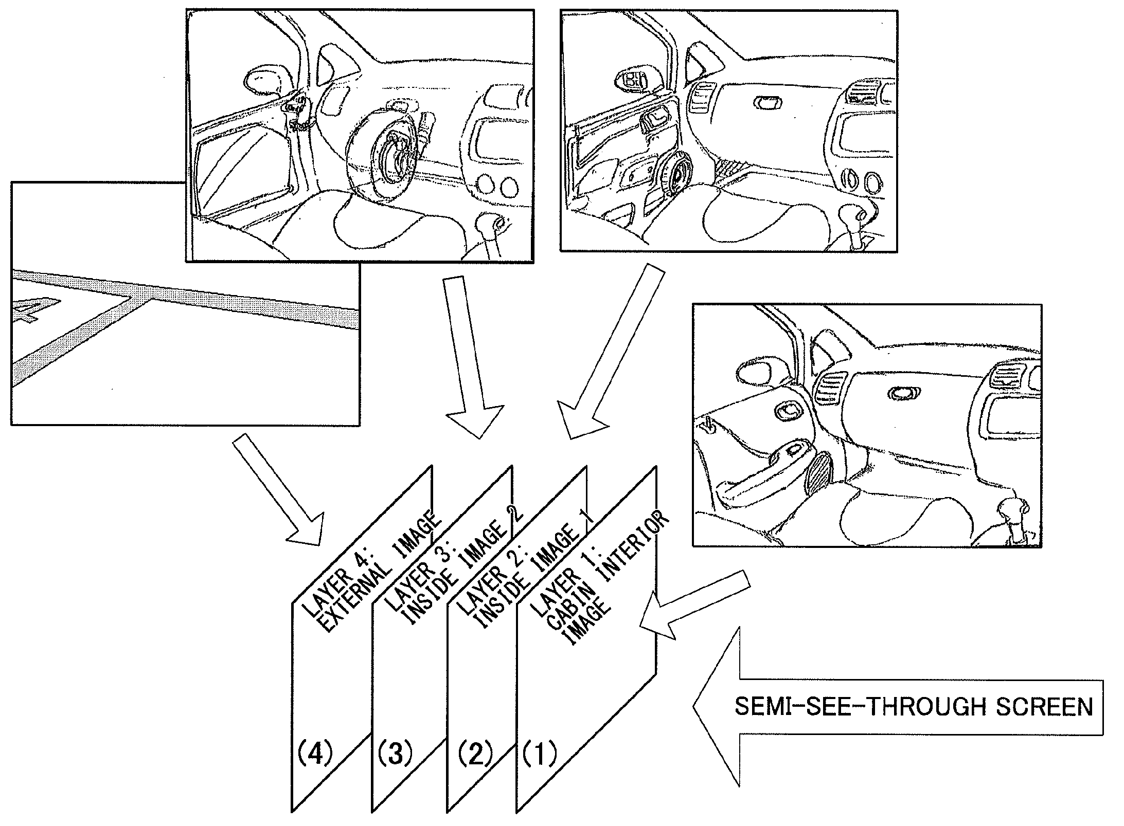 Blind-spot image display system for vehicle, and blind-spot image display method for vehicle