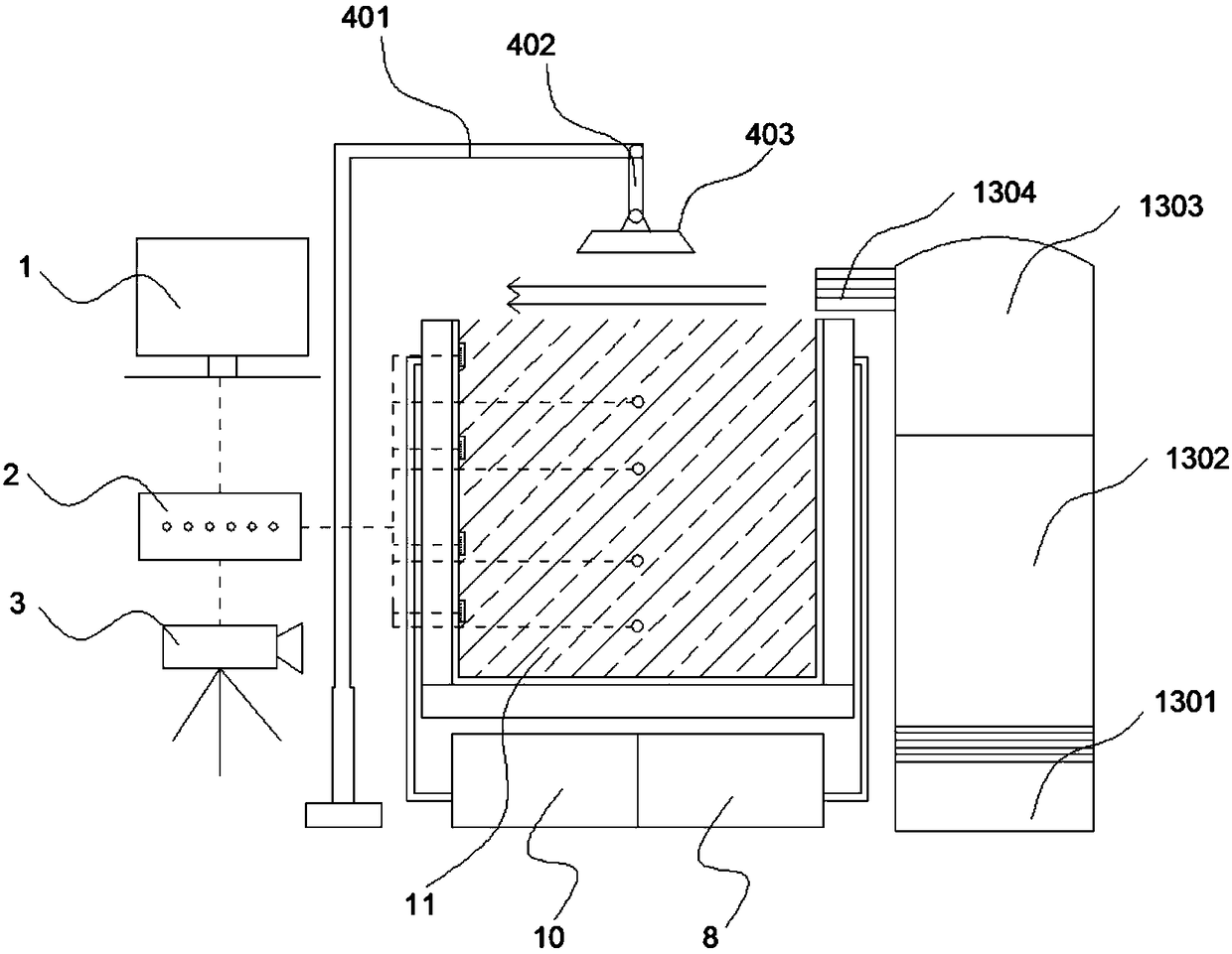 Freeze-thawing and weathering environment simulation system for compacted soil and test method of freeze-thawing and weathering environment simulation system