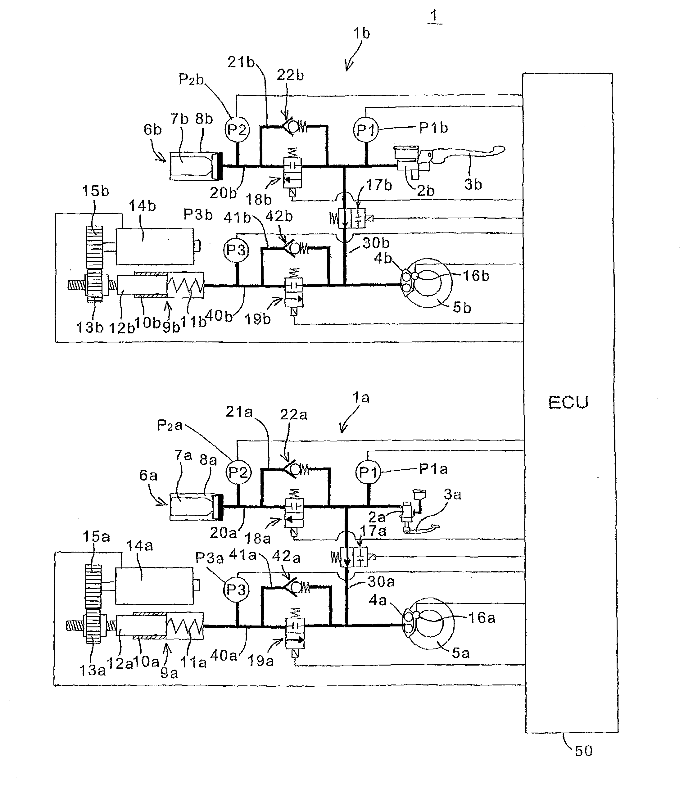 Brake control device for motorcycle