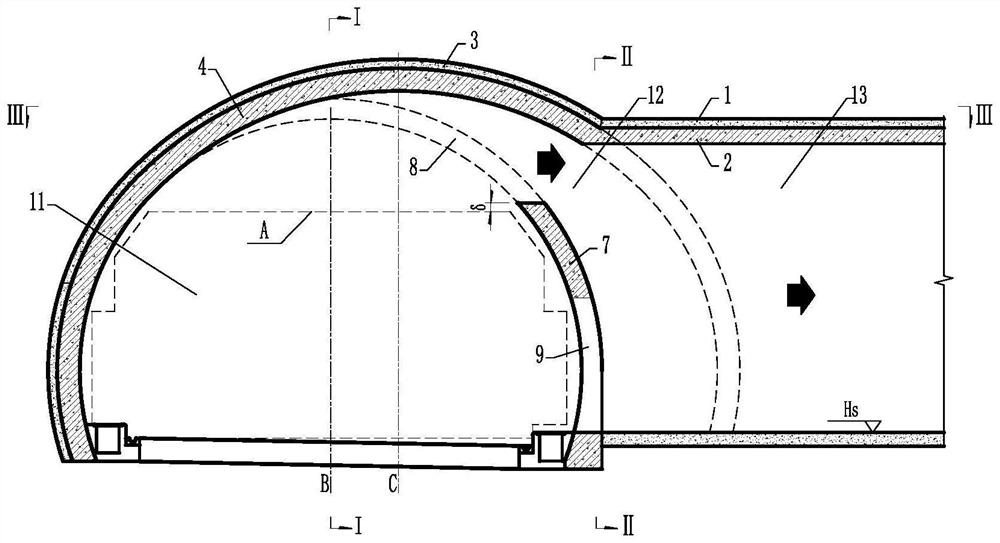 Tunnel ventilation opening structure