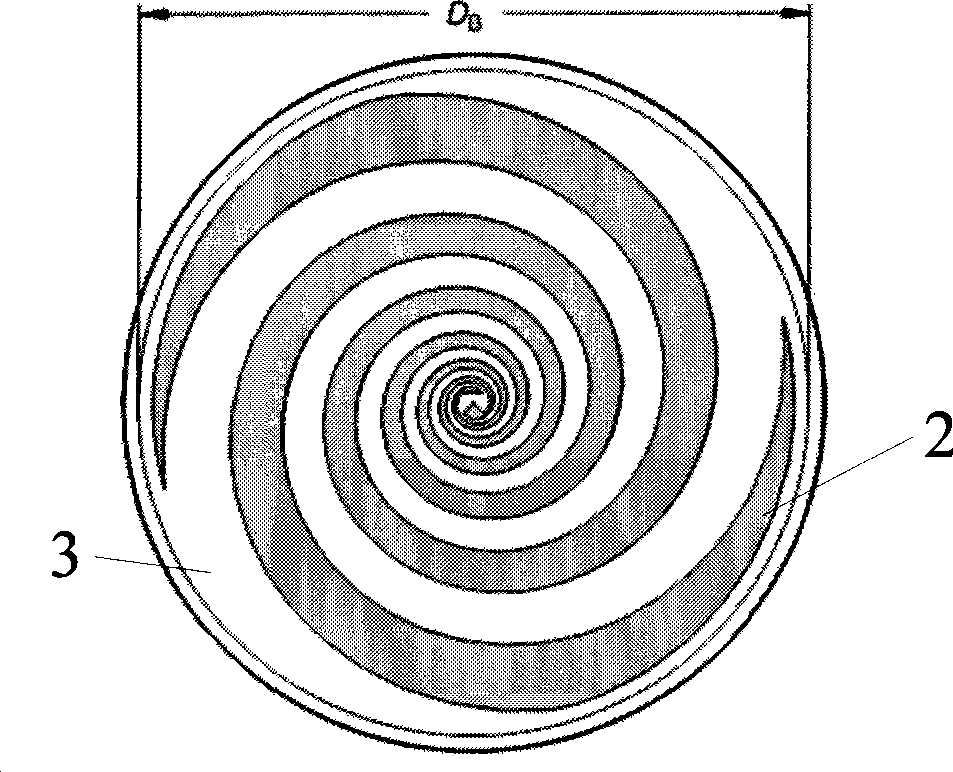 Ultra-wideband flat helical antenna having back chamber