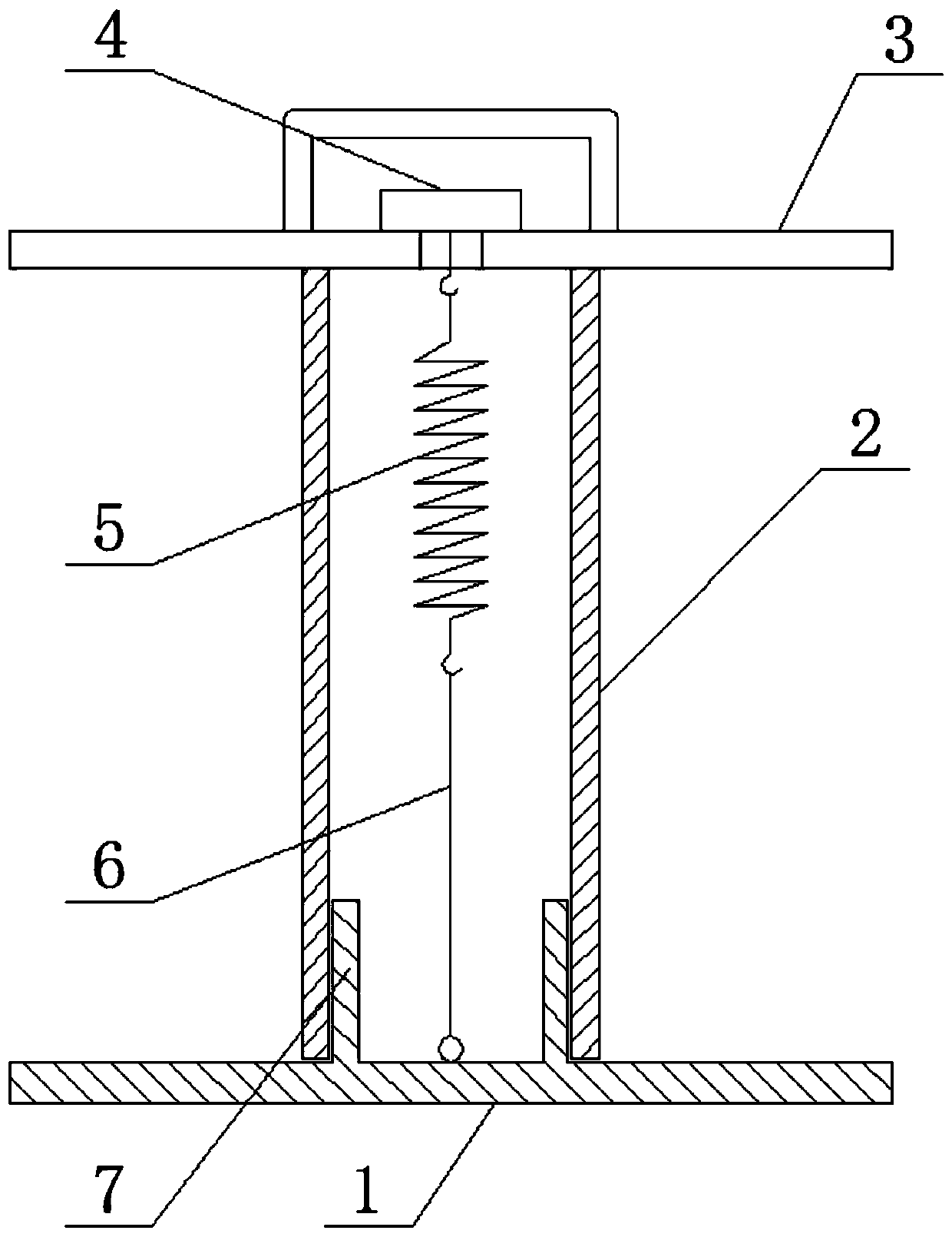 Soil frost heaving detection device without external power supply and detection method of soil frost heaving detection device