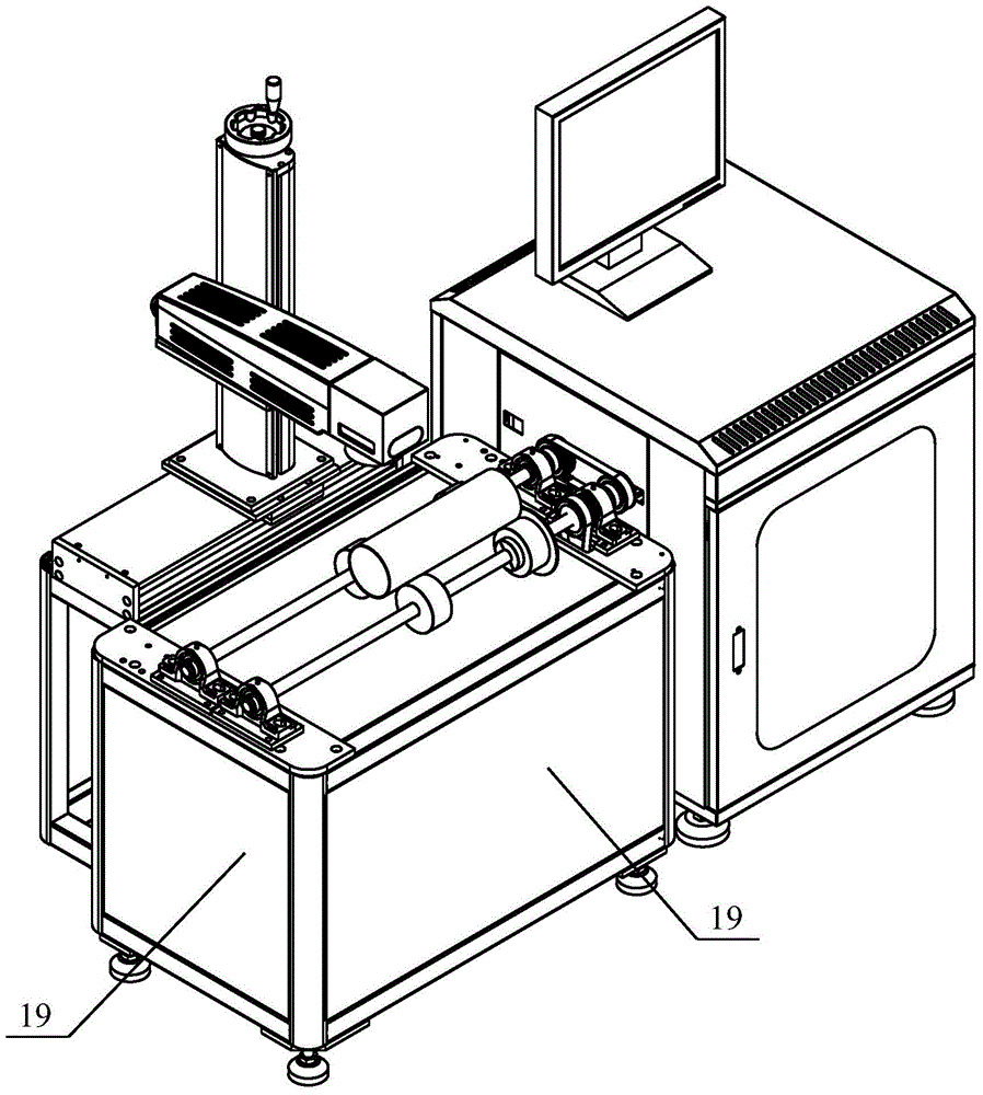 Laser marking machine with rotary marking function for water pump marking processing