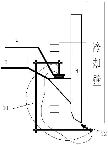 Automatic processing device for on-line hook face groove of furnace shell of super-huge type blast furnace