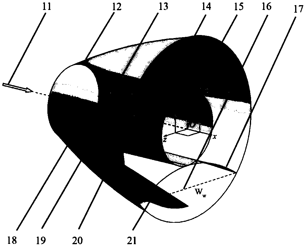 Method for designing wave-rider with controllable shock wave shape of basic flow field under strong geometric constraint