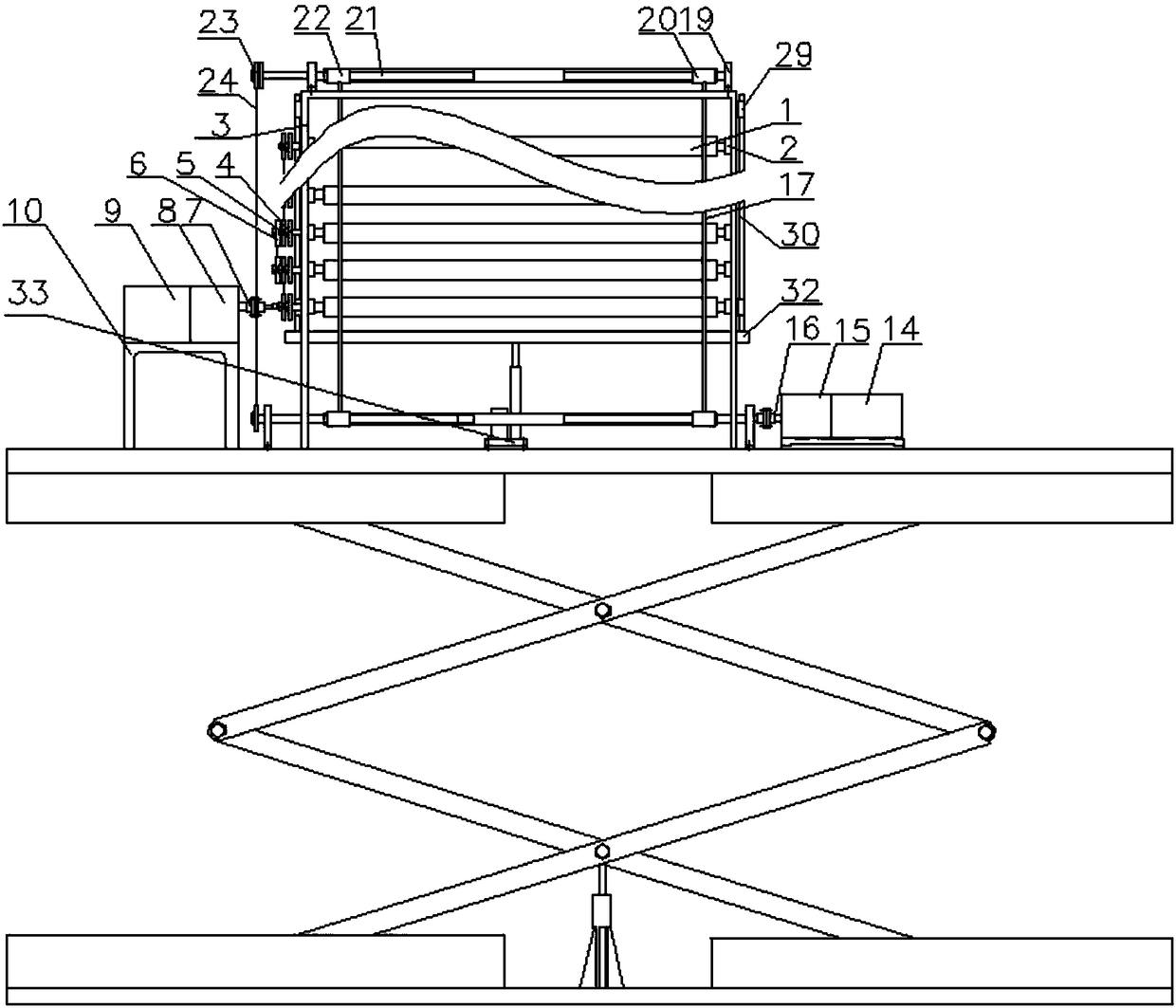 A three-dimensional storage device for glass magnesium boards and storage method thereof