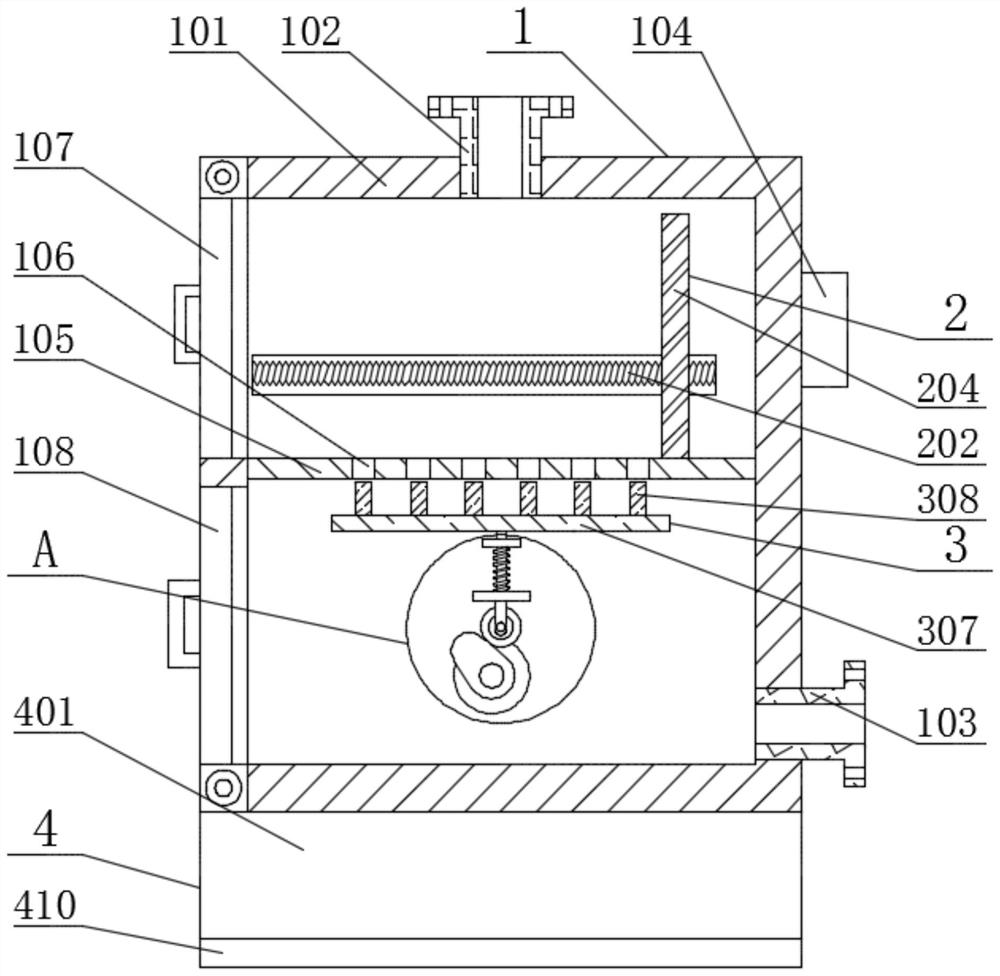 Split-flow treatment device for sewage treatment