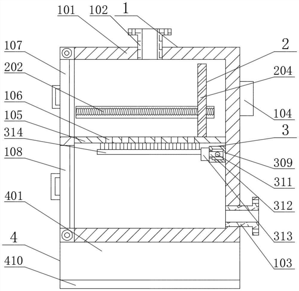 Split-flow treatment device for sewage treatment