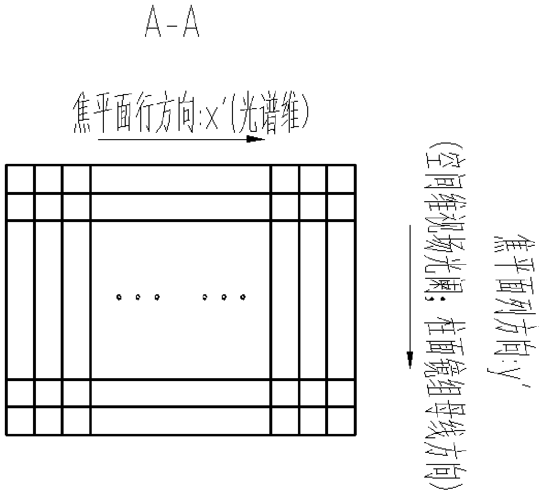 One-dimensional imaging heterodyne spectrometer's field diaphragm installation structure and field detection method