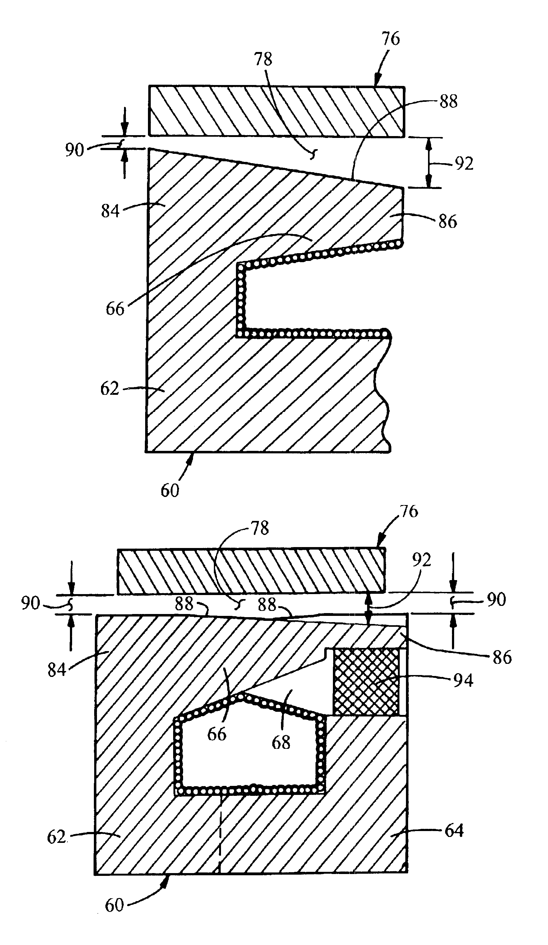 Claw-pole alternator with non-uniform air gap