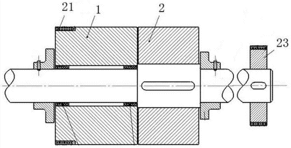 Two-component asynchronous and synchronous two-stage drafting colorful bunchy yarn spinning method and device