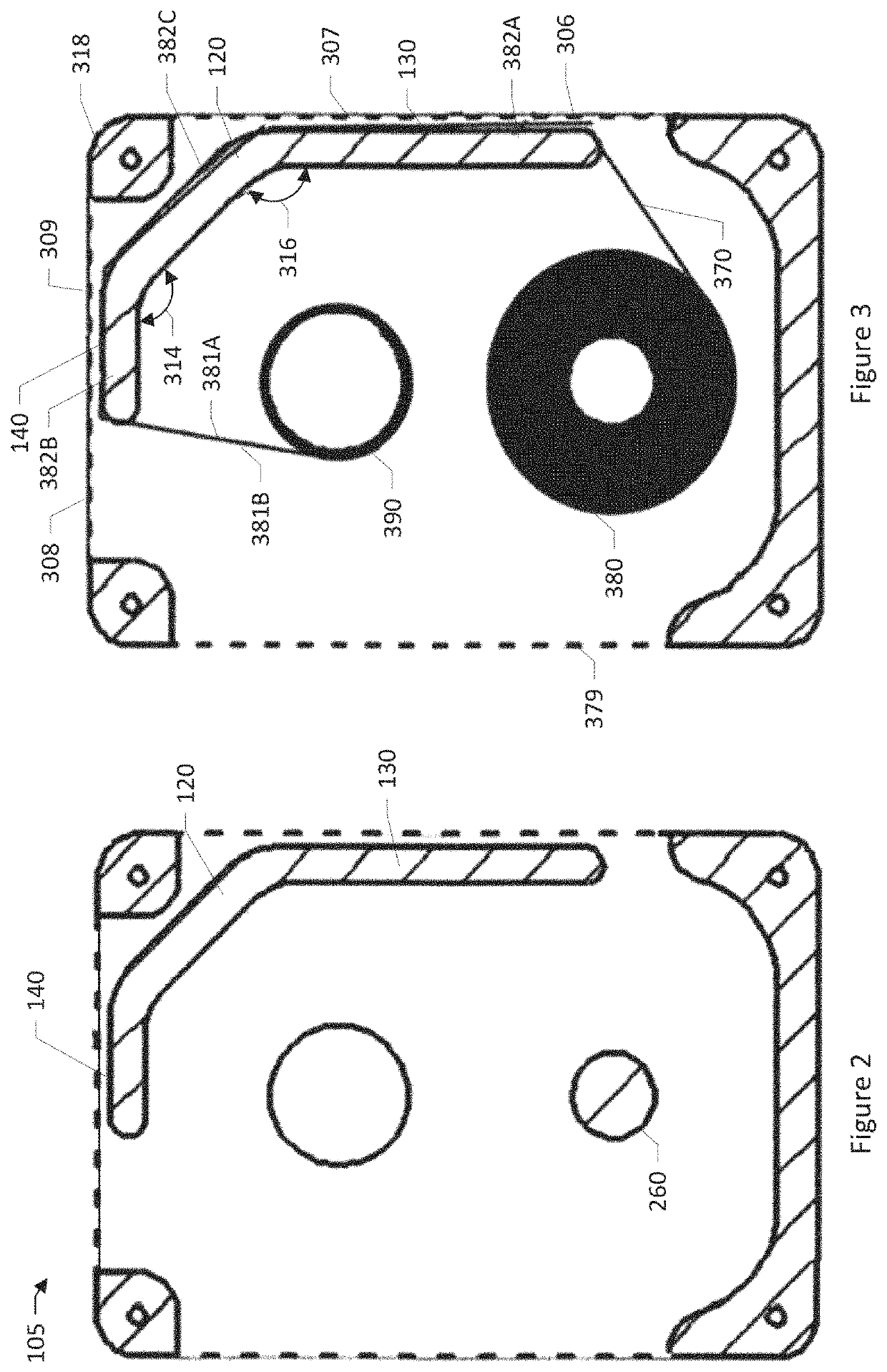 Particle collection media cartridge with tensioning mechanism