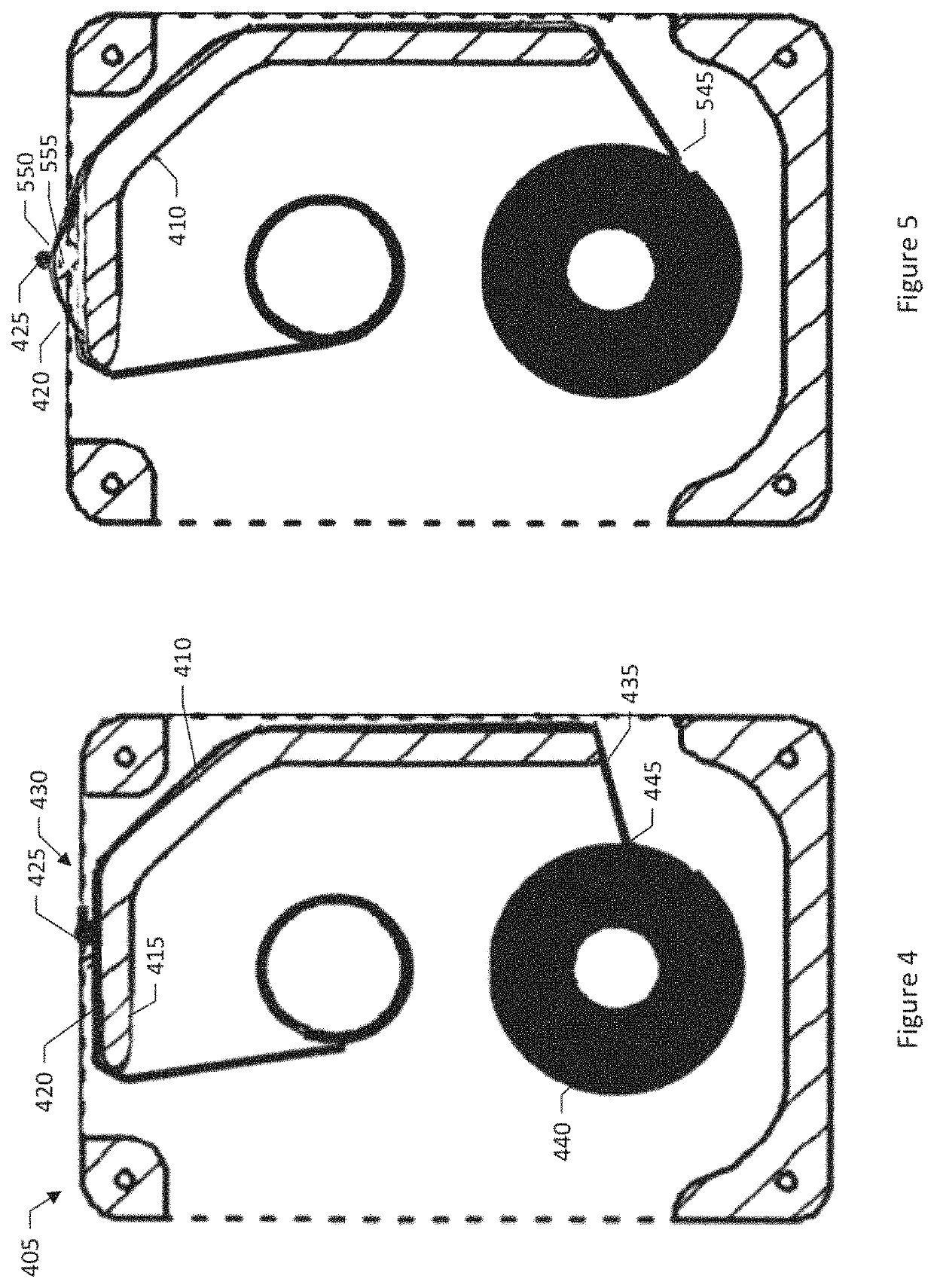 Particle collection media cartridge with tensioning mechanism