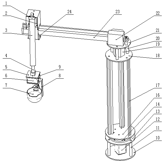 Multi-freedom-degree liquid metal quantitative pouring device