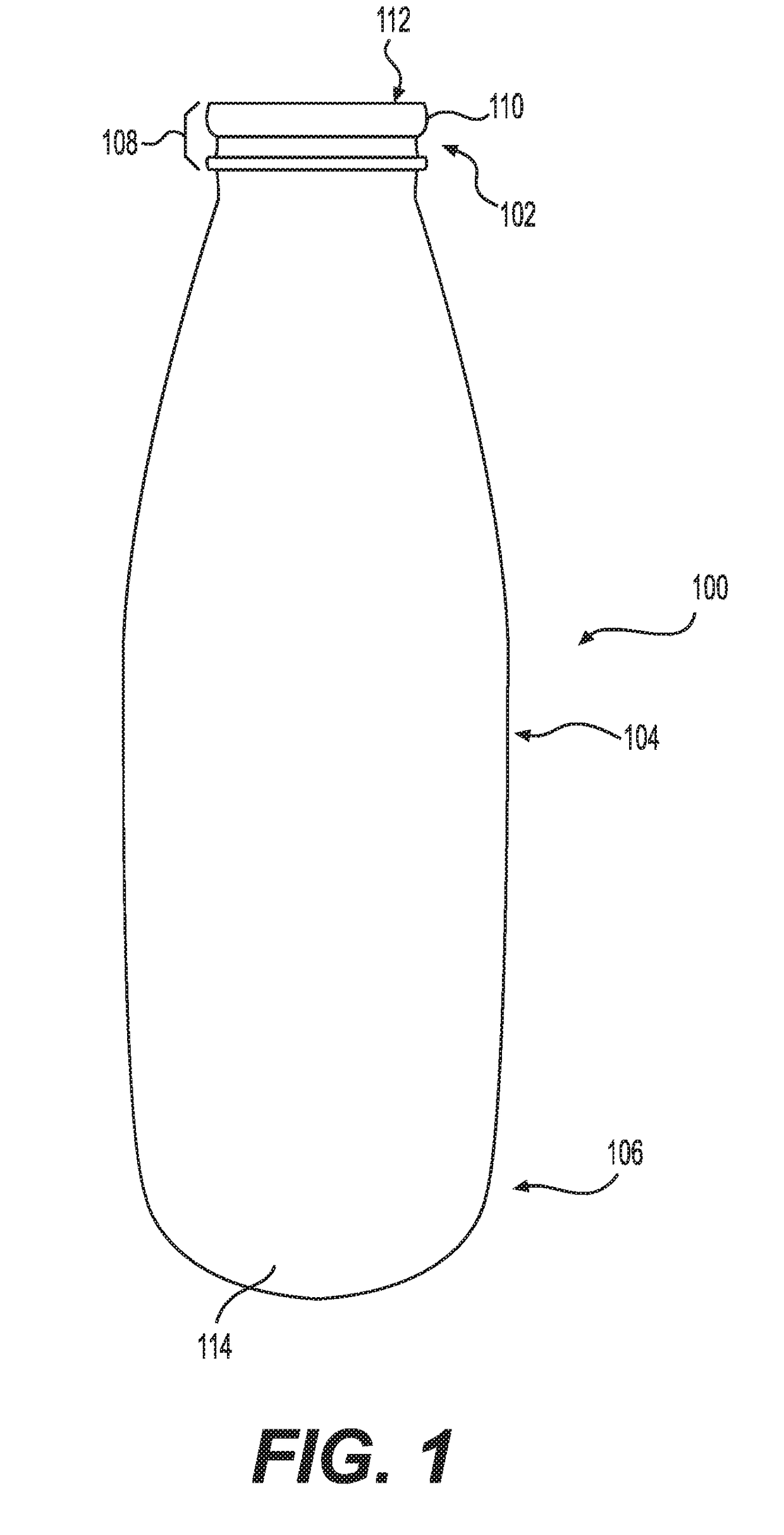 Plastic bottle and base cup for a pressurized dispensing system