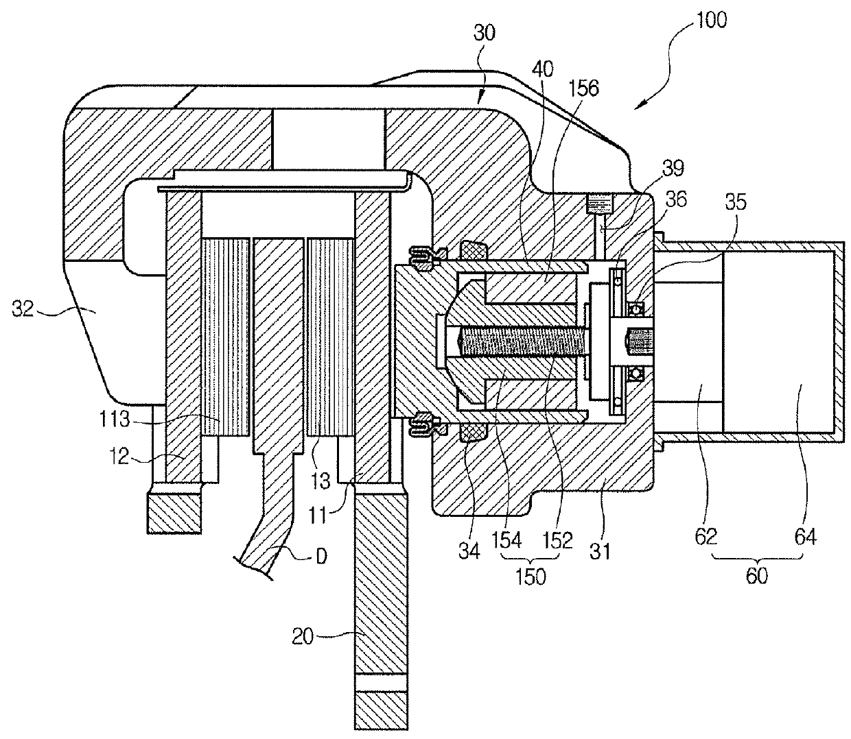 Electric caliper brake