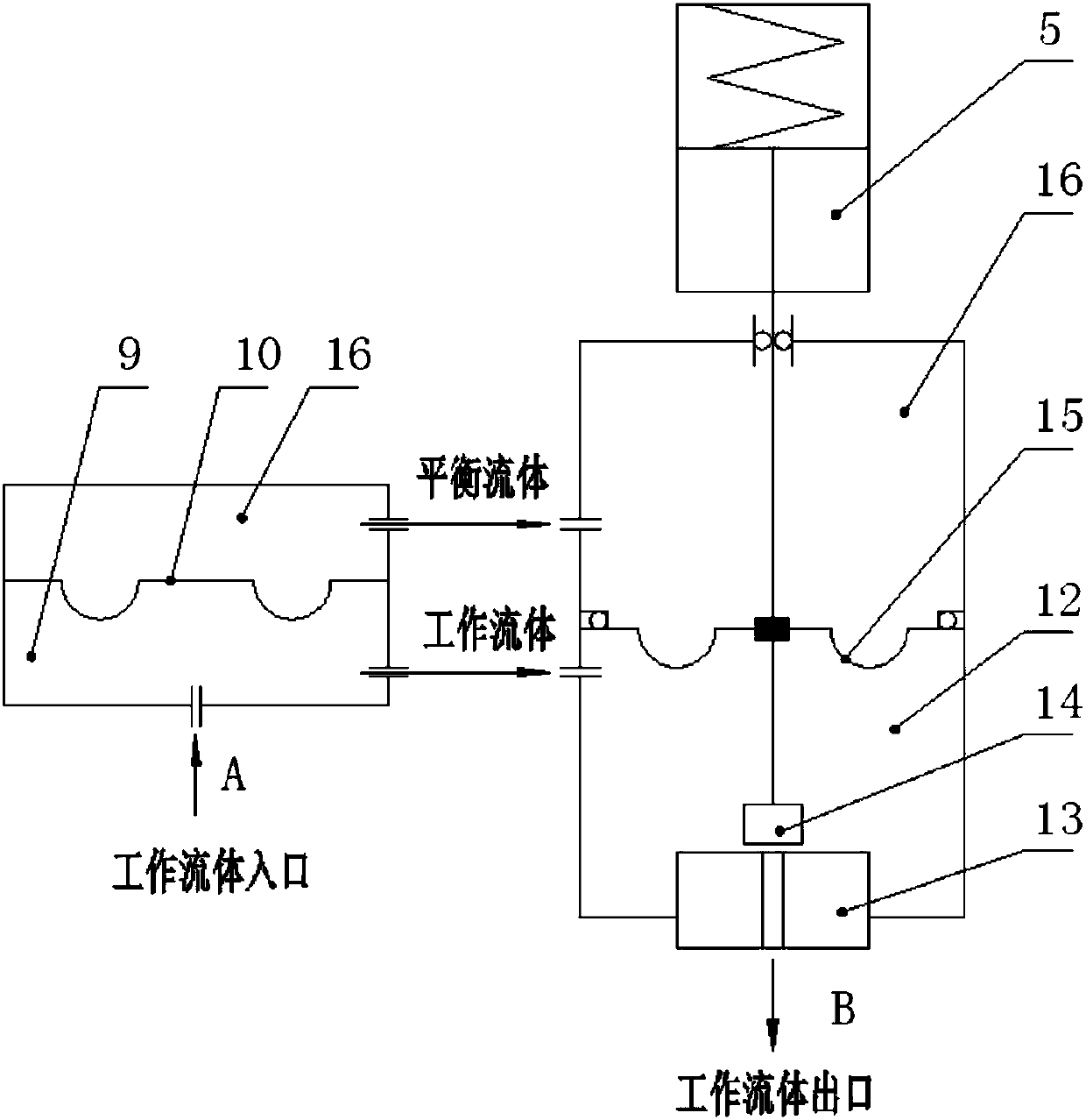 High pressure diaphragm valve with balancing chamber