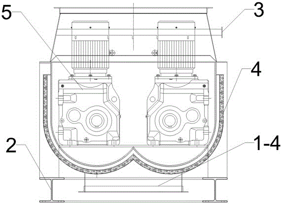 Continuous asphalt plant-mixing thermal regeneration mixture pre-mixing machine