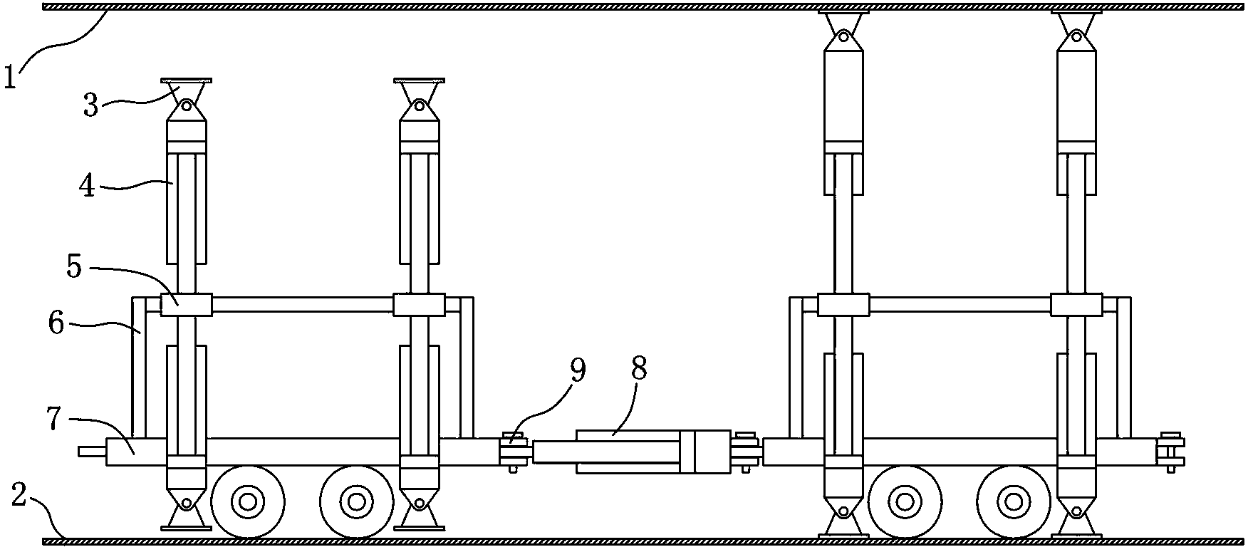 Self-traveling equipment train used for fully mechanized coal mining face