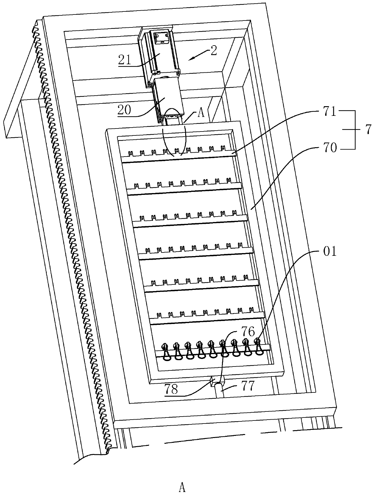 Automatic production device for cleaning, drying and painting zipper head