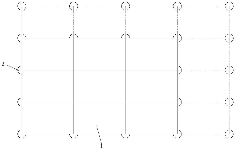 Overhead mounted waterless spliced floor tile and preparation and mounting method thereof