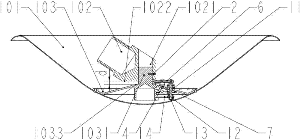 Landing signal device for landing buffer mechanism