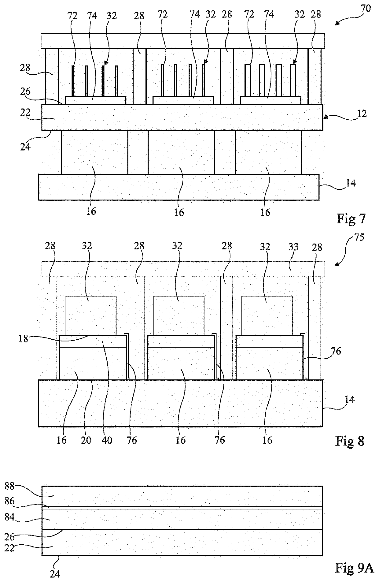 Optoelectronic device with light-emitting diodes