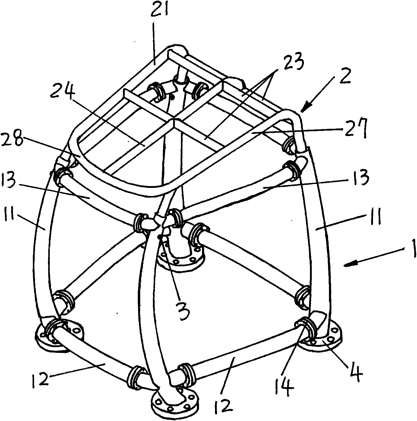 Buffer-induced independent combined-type roll-over protection structure