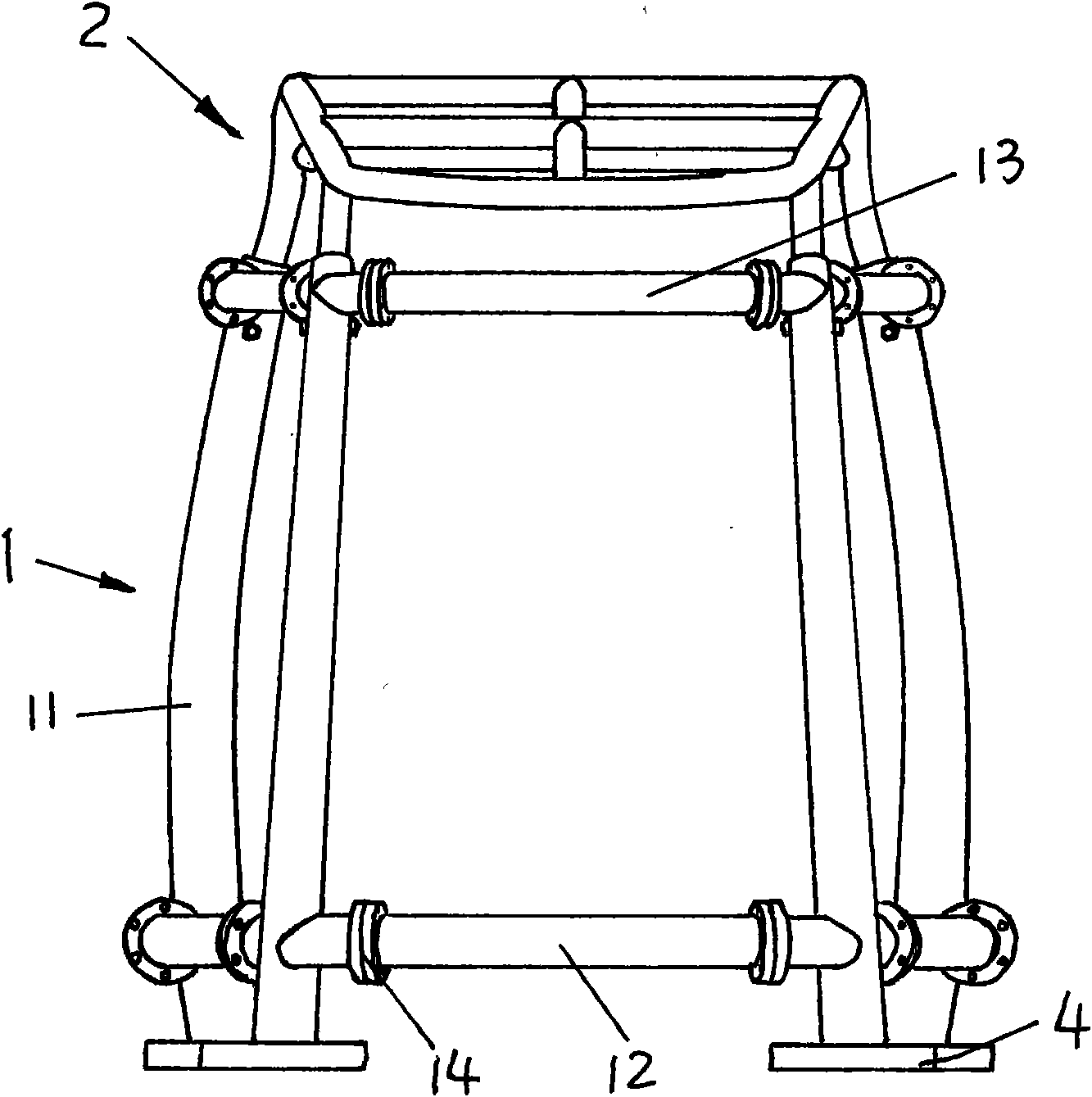 Buffer-induced independent combined-type roll-over protection structure