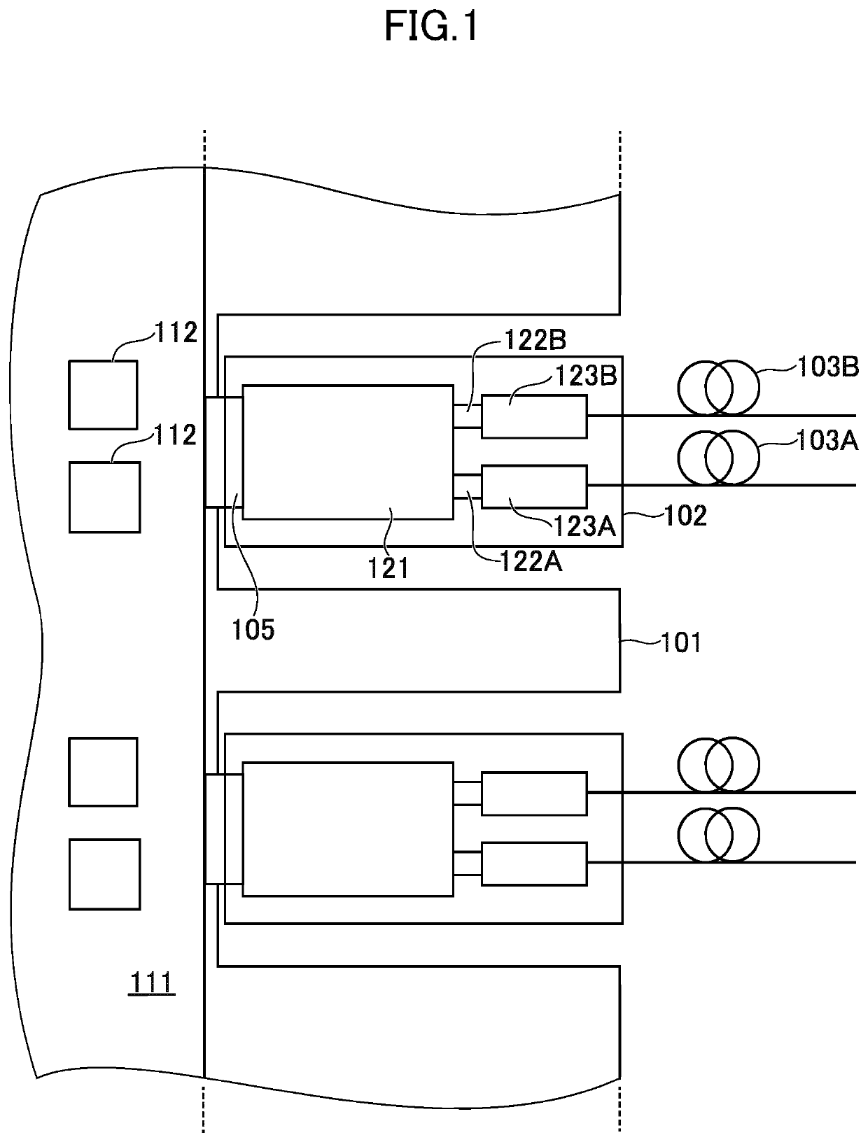 Arrayed semiconductor device, optical transmission module, optical module, and method for manufacturing thereof